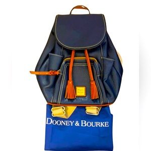 Dooney & Bourke Navy and Tan Backpack